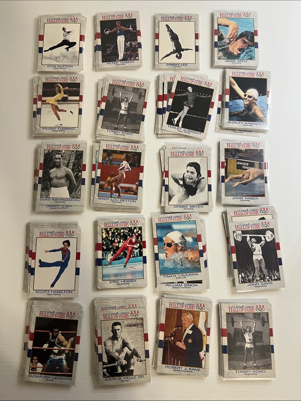 Vintage 90s US Olympics Hall of Fame Trading Cards - 20 Per Lot